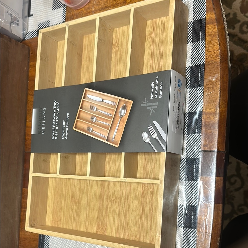BAMBOO Natural Utensil Organizer